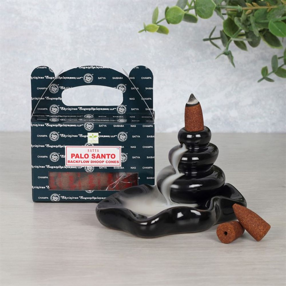 Set of 6 Packets of Satya Palo Santo Backflow Dhoop Incense Cones