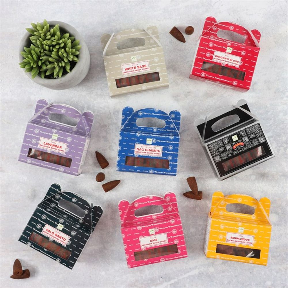 Set of 6 Packets of Satya Palo Santo Backflow Dhoop Incense Cones