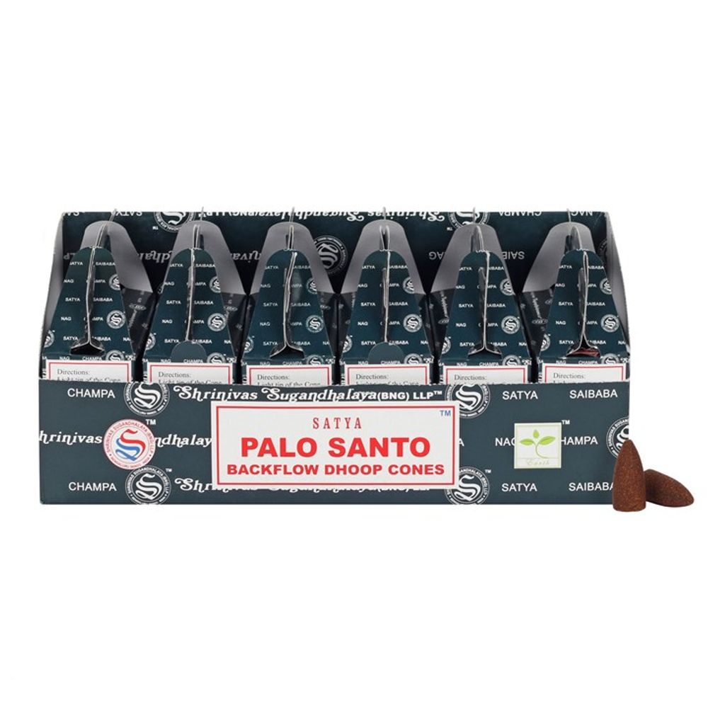 Set of 6 Packets of Satya Palo Santo Backflow Dhoop Incense Cones