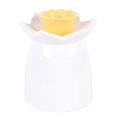 White Daffodil Oil Burner and Wax Warmer