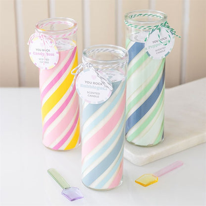 Candy Stripe Candyfloss Tube Candle