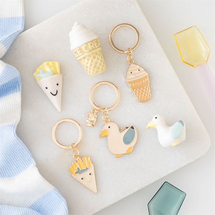 Seagull and Chips Keyring