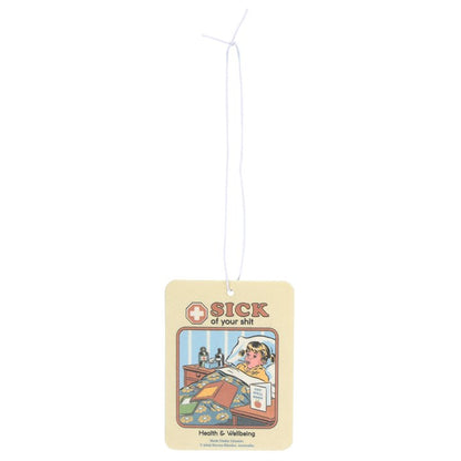Sick of Your Shit Peach Air Freshener by Steven Rhodes