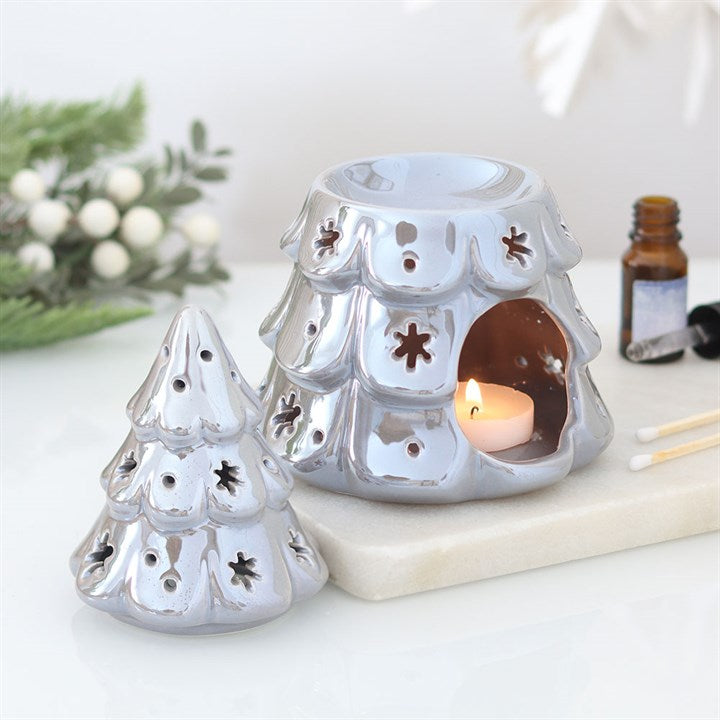 Gothic Gifts Silver Fir Tree Oil Burner