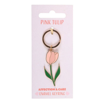 Pink Tulip Keyring