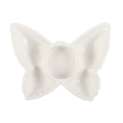 White Butterfly Tealight Candle Holder
