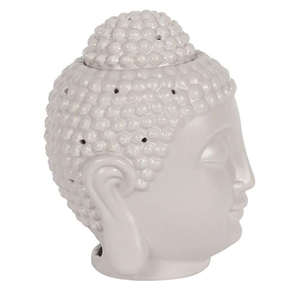 Large Grey Buddha Head Oil Burner