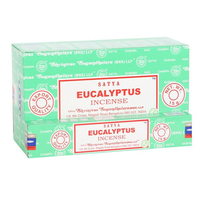 12 Packs Eucalyptus Incense Sticks by Satya