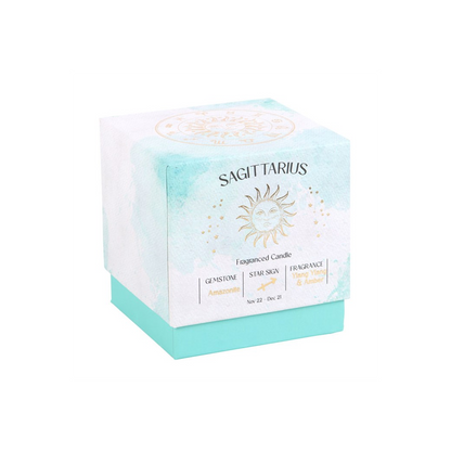 Sagittarius Ylang Ylang & Amber Gemstone Zodiac Candle