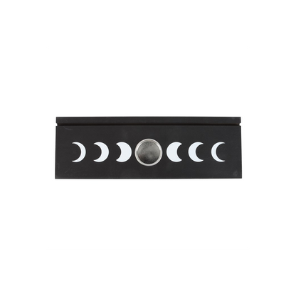 Black Moon Phase Tarot Card Stand Tealight Holder