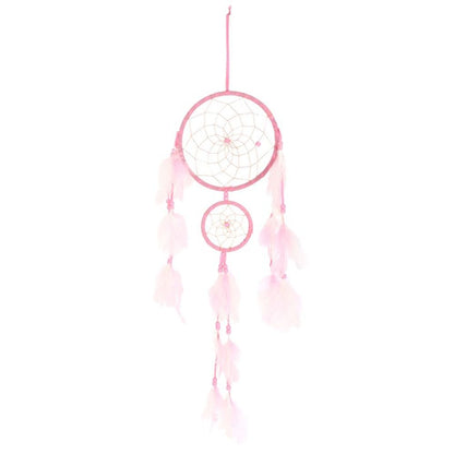 Light Pink Double Dreamcatcher with Tassels