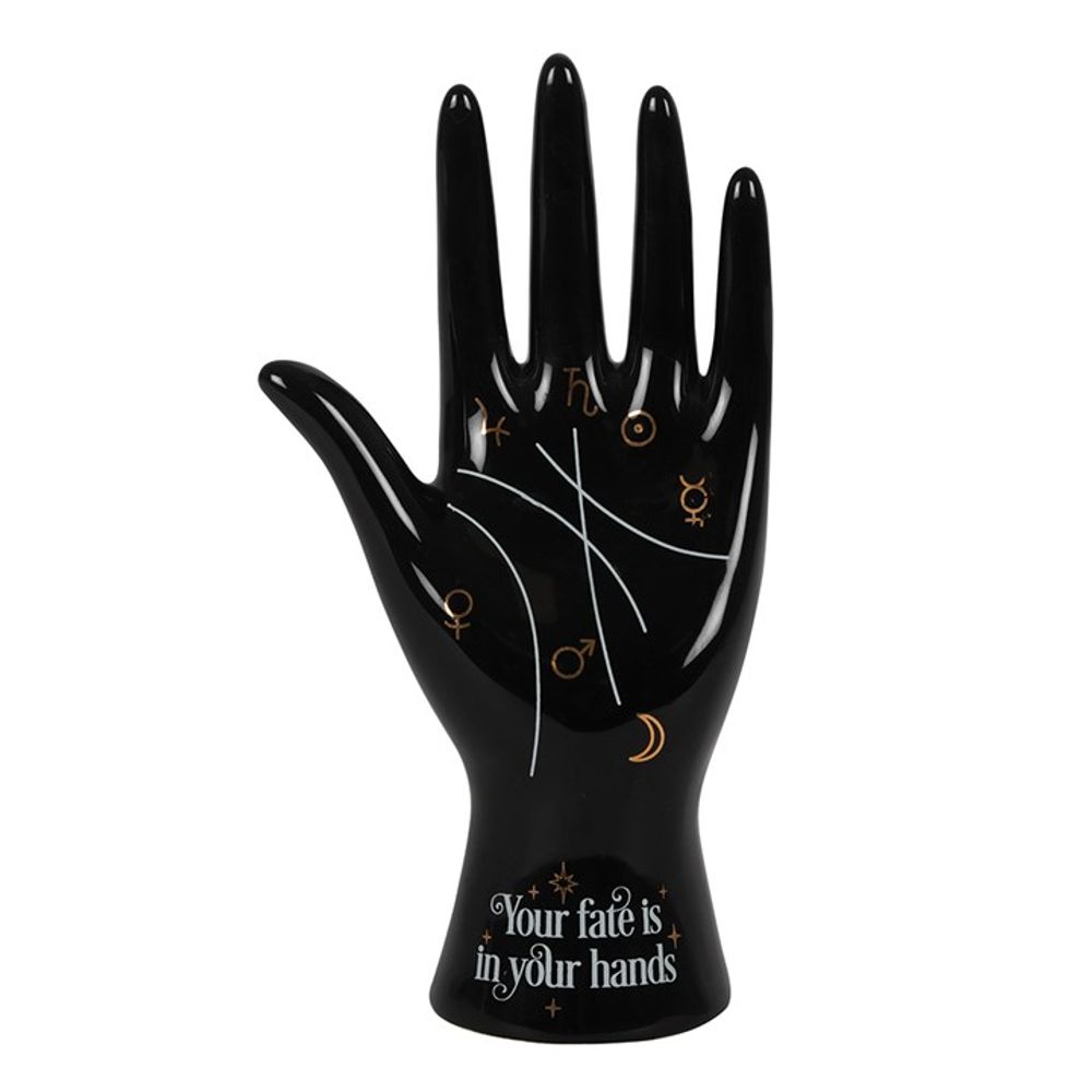 Black Ceramic Palmistry Hand Ornament