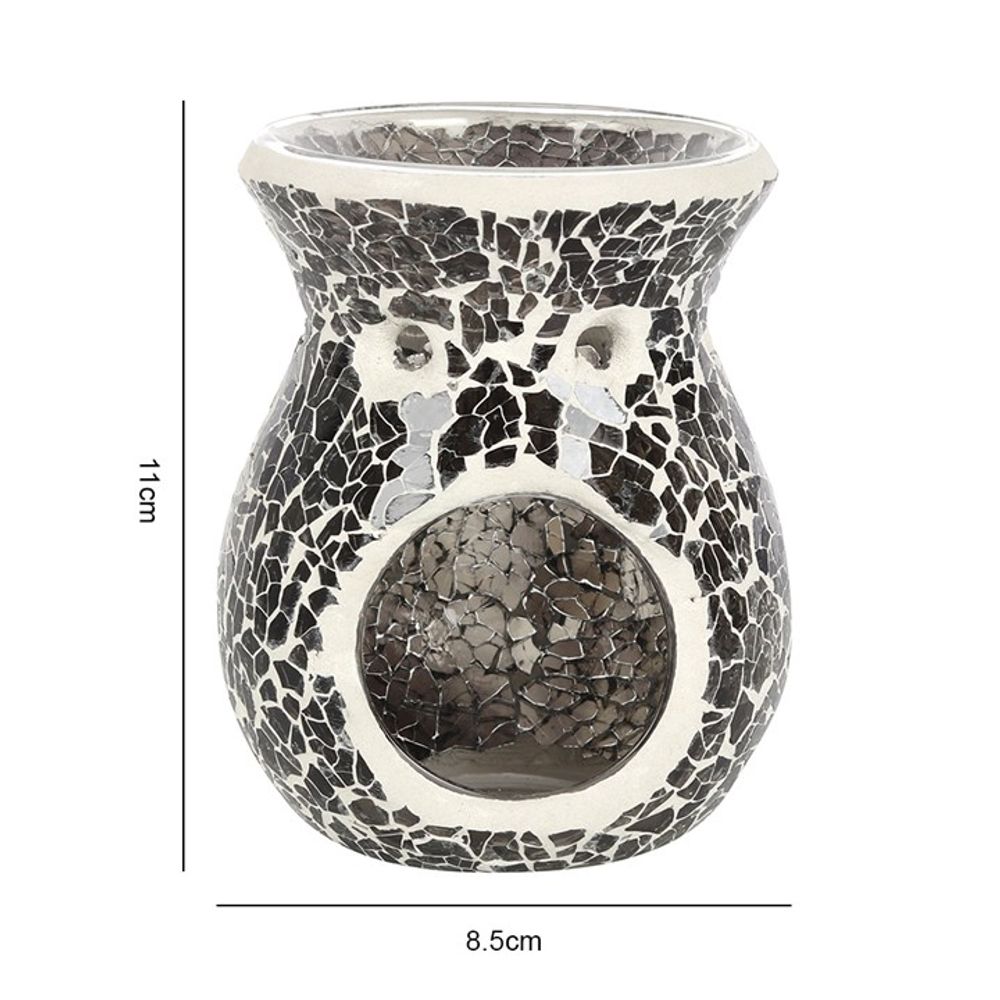 Small Gunmetal Grey Crackle Oil Burner