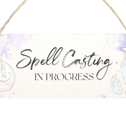 Spell Casting in Progress Hanging Sign